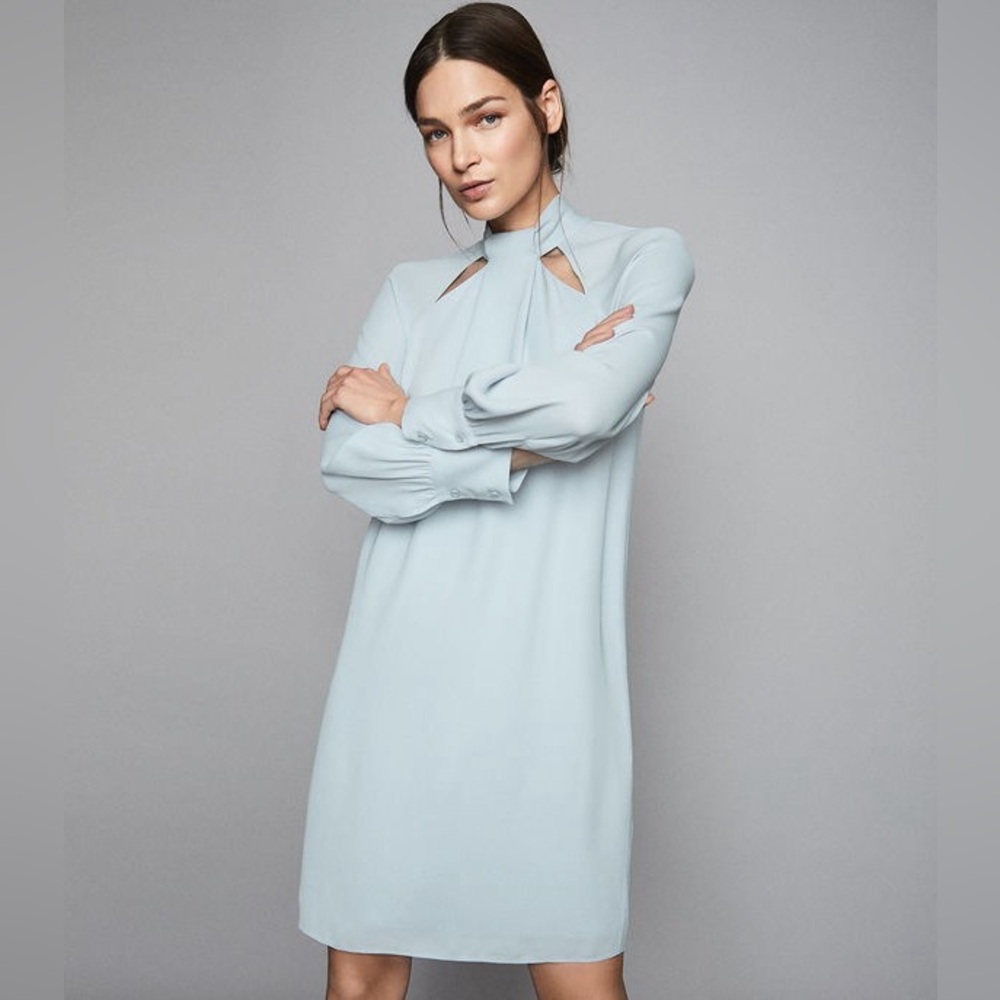 Reiss Anais Cut Out Detail Shift Dress
